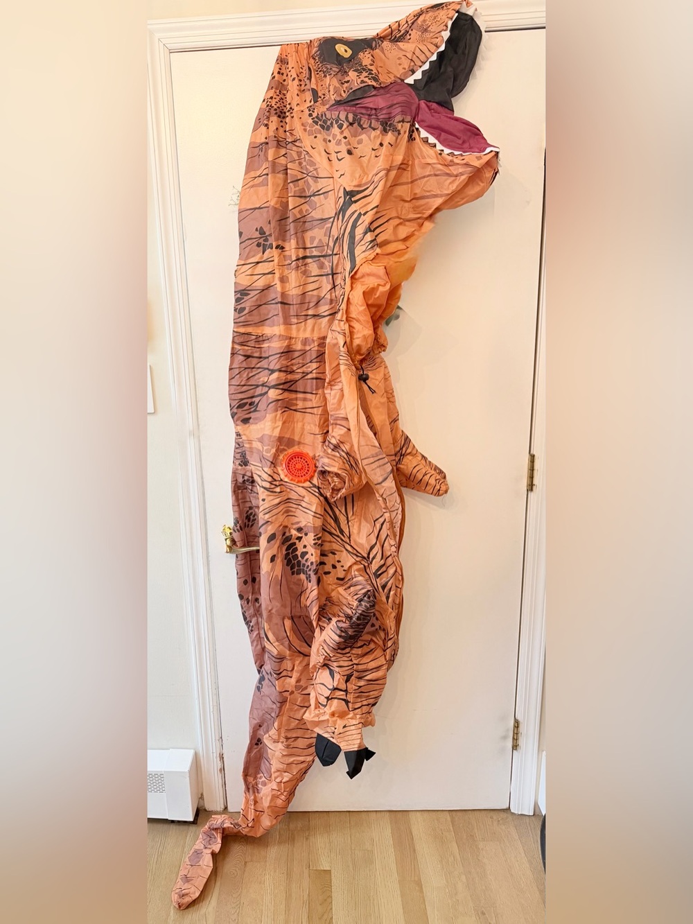 Rubies T-Rex Child inflatable costume dino blow up zip up one size